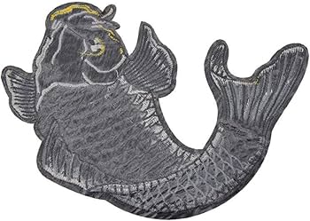 Amazon.co.jp: GK-O 2個 鯉 魚 日本縫い アイロン ワッペン 刺繍